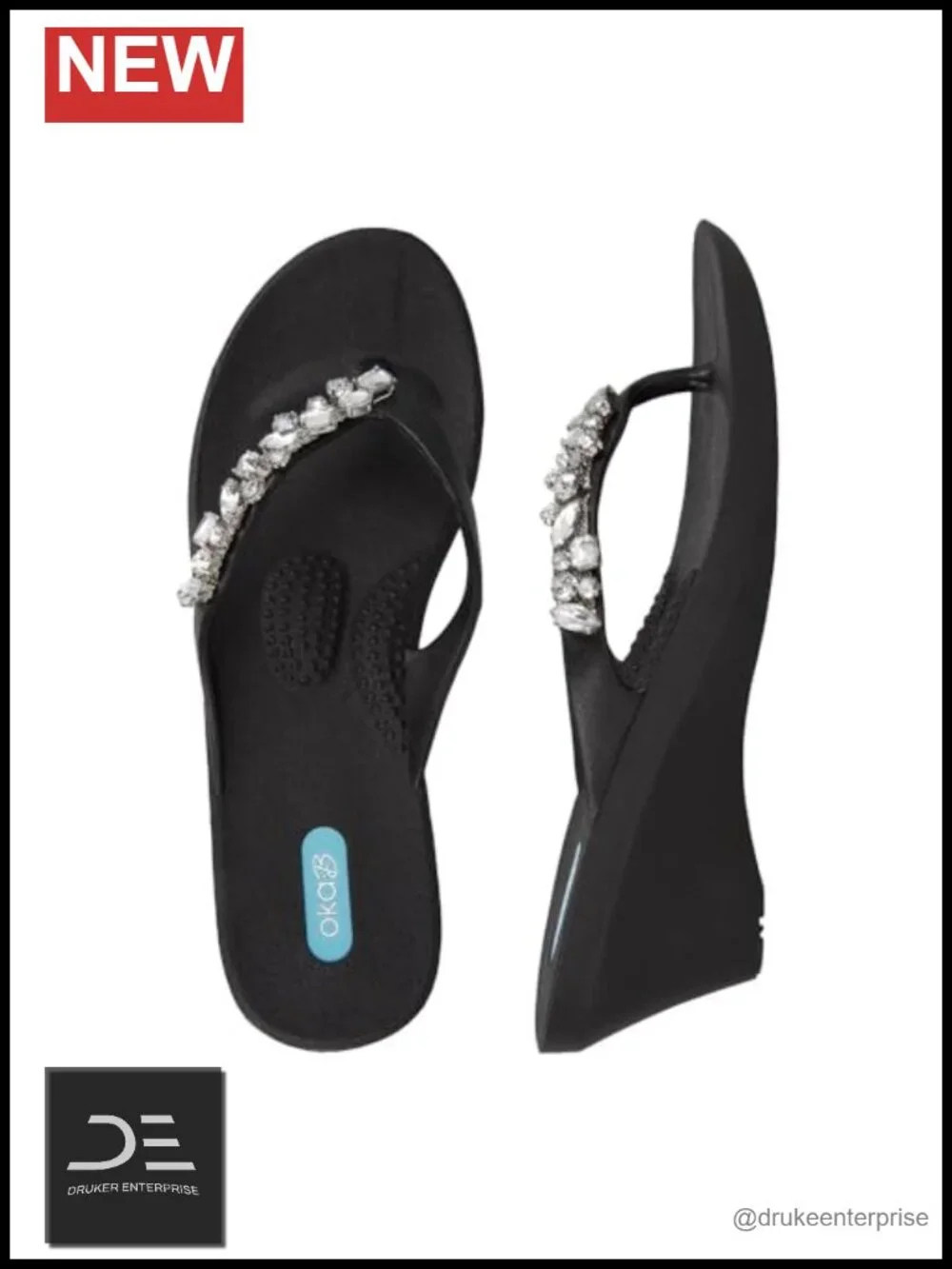 Wedge Heel Flip Flop Sandals Slip-Resistant Arch Support